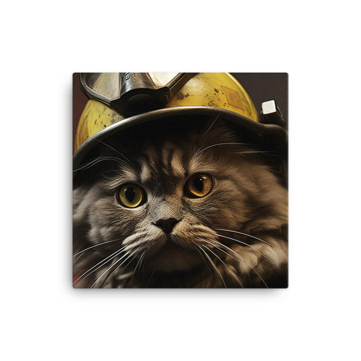 Persian Firefighter Canvas - PosterfyAI.com
