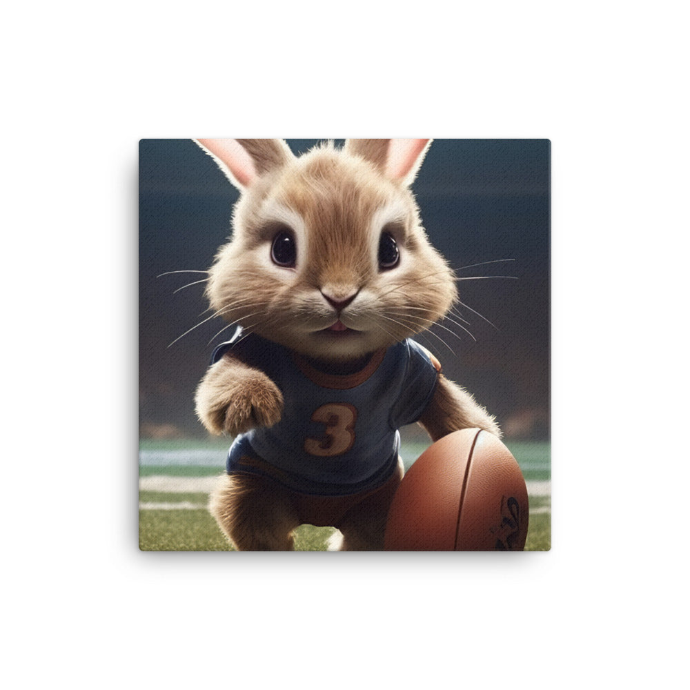 Lionhead Football Player Canvas - PosterfyAI.com