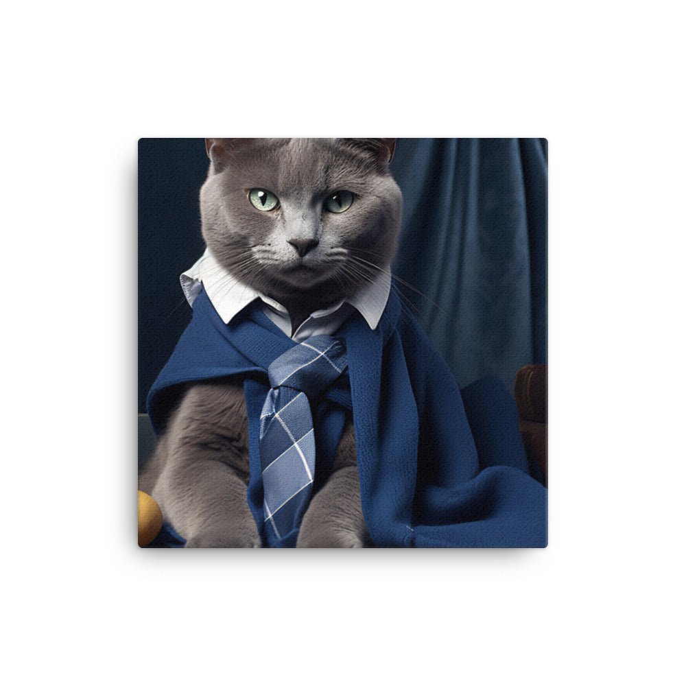 Russian Blue Student Canvas - PosterfyAI.com