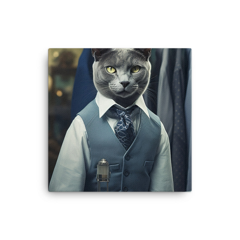 Russian Blue Sales Consultant Canvas - PosterfyAI.com