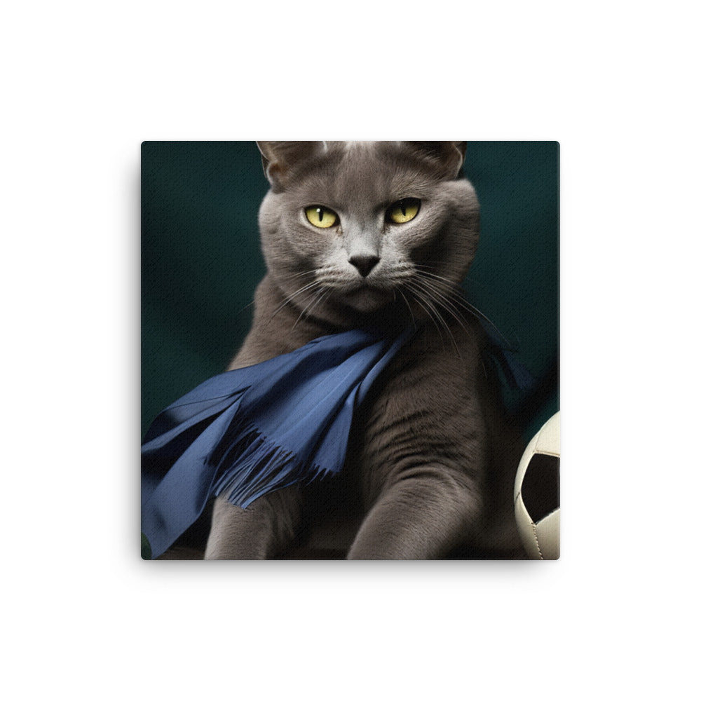 Russian Blue Referee Canvas - PosterfyAI.com