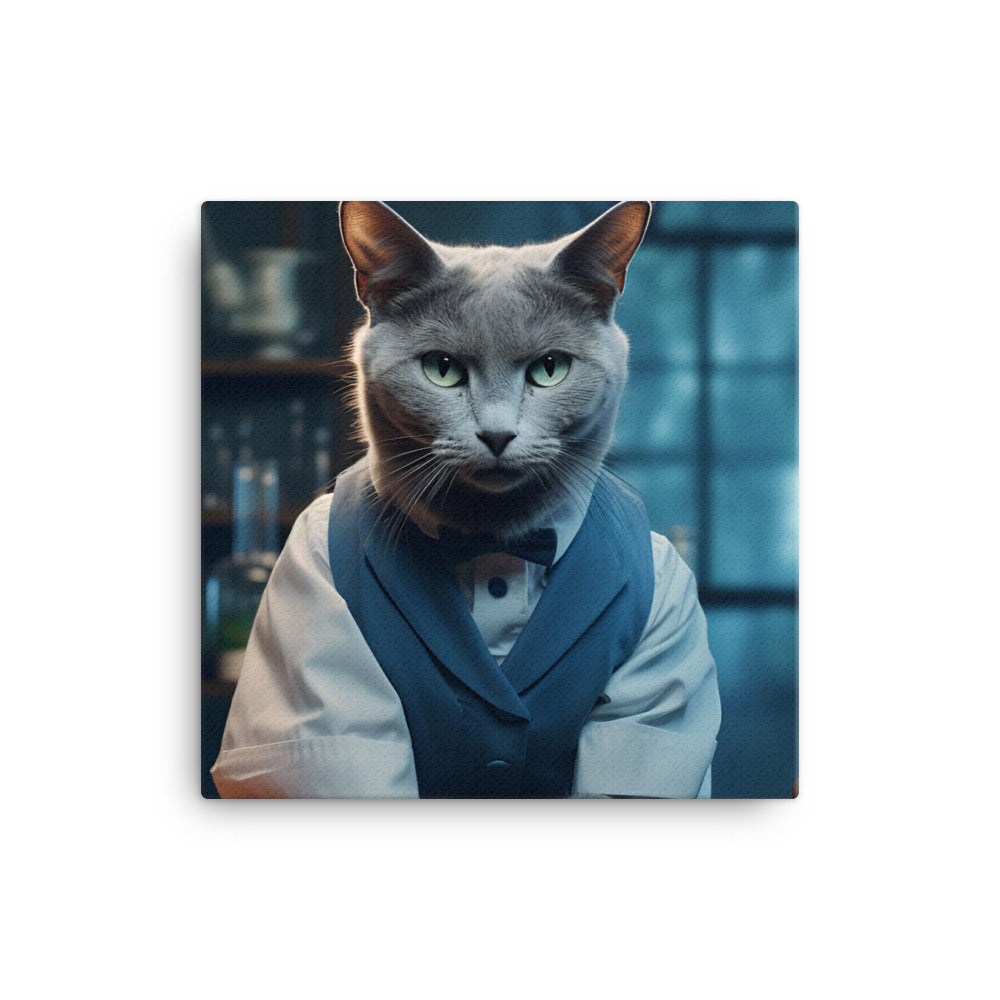Russian Blue Pharmacist Canvas - PosterfyAI.com