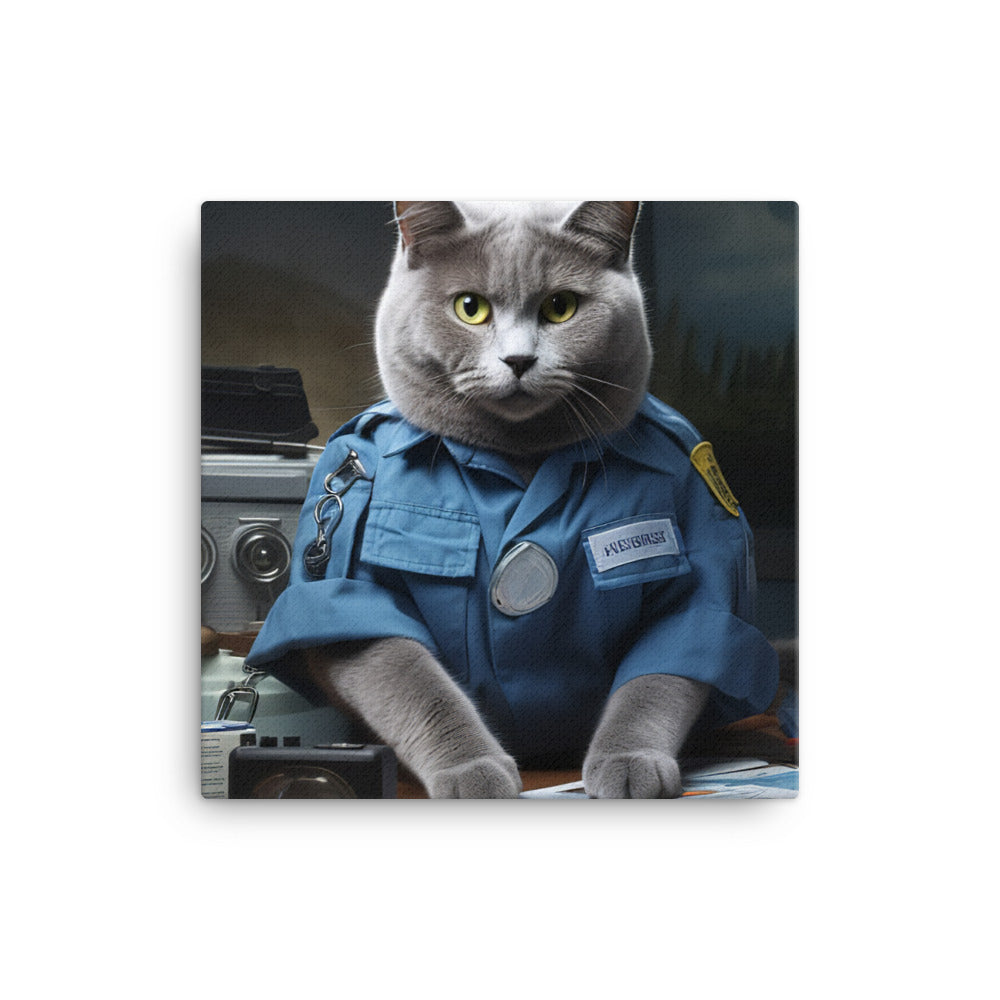 Russian Blue Paramedic Canvas - PosterfyAI.com