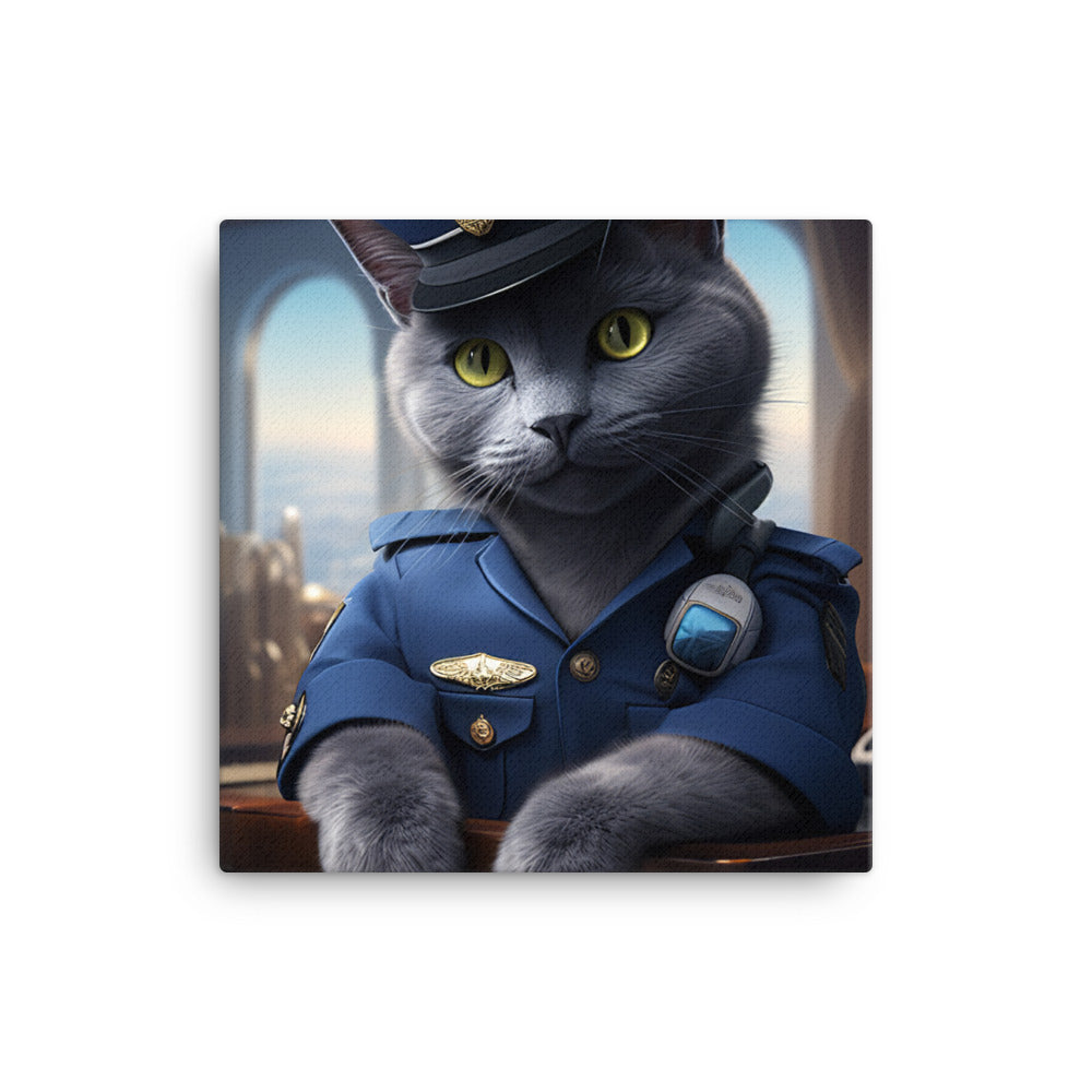 Russian Blue Cabin Crew Canvas - PosterfyAI.com