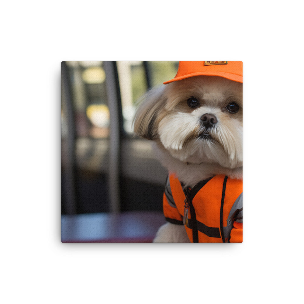 Lhasa Apso Transit Operator Canvas - PosterfyAI.com