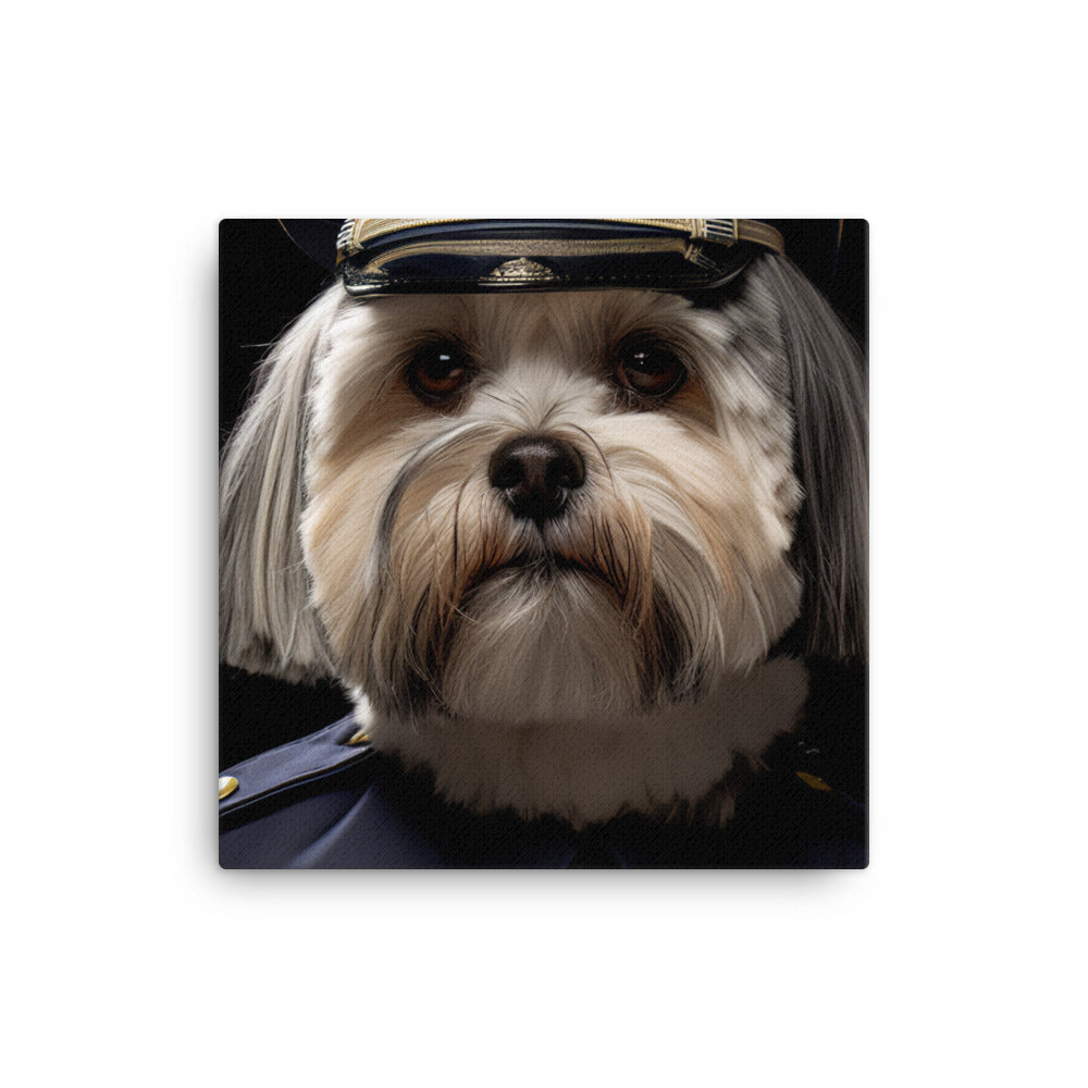 Lhasa Apso Security Officer Canvas - PosterfyAI.com