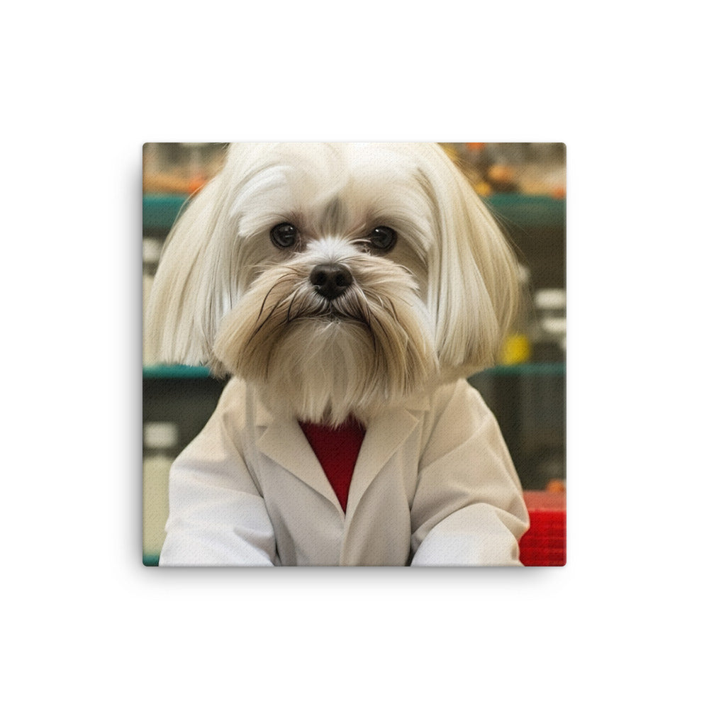Lhasa Apso Pharmacist Canvas - PosterfyAI.com