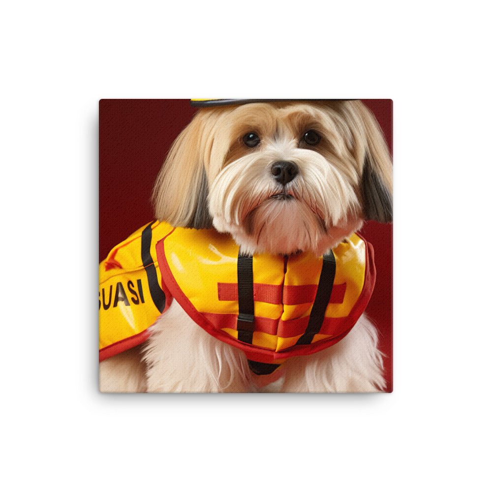 Lhasa Apso Lifeguard Canvas - PosterfyAI.com