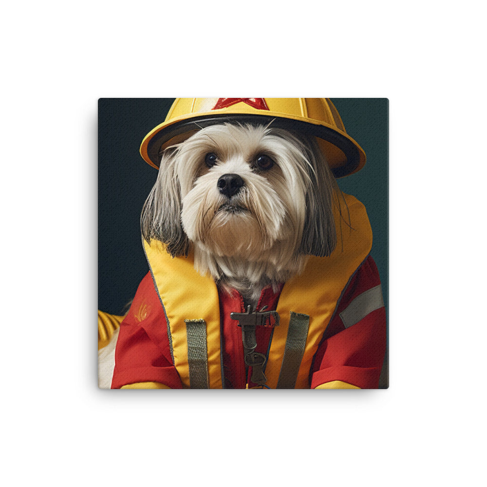 Lhasa Apso Lifeguard Canvas - PosterfyAI.com