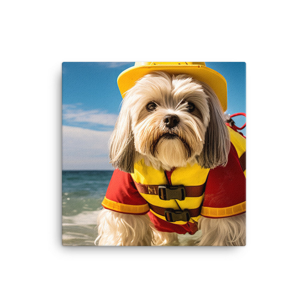 Lhasa Apso Lifeguard Canvas - PosterfyAI.com