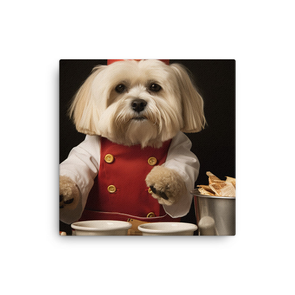 Lhasa Apso Fast Food Crew Canvas - PosterfyAI.com