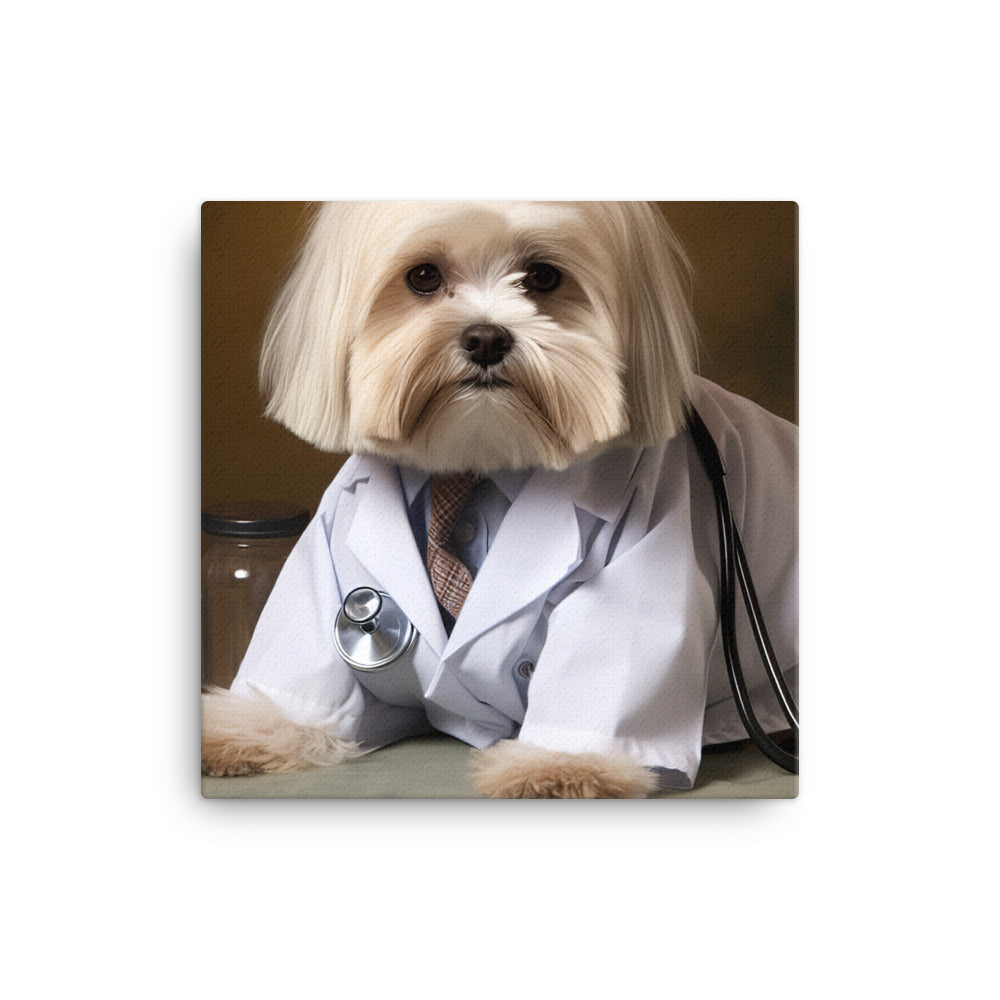 Lhasa Apso Doctor Canvas - PosterfyAI.com