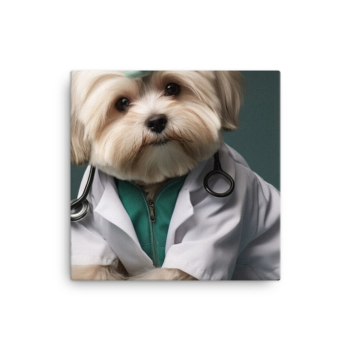 Lhasa Apso Doctor Canvas - PosterfyAI.com