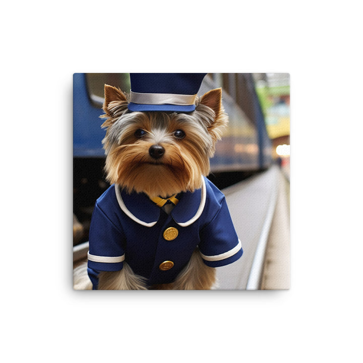 Yorkshire Terrier Transit Operator Canvas - PosterfyAI.com