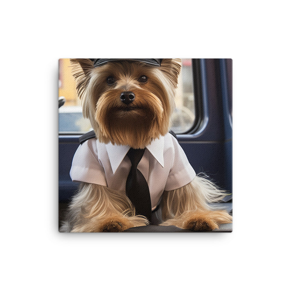 Yorkshire Terrier Transit Operator Canvas - PosterfyAI.com