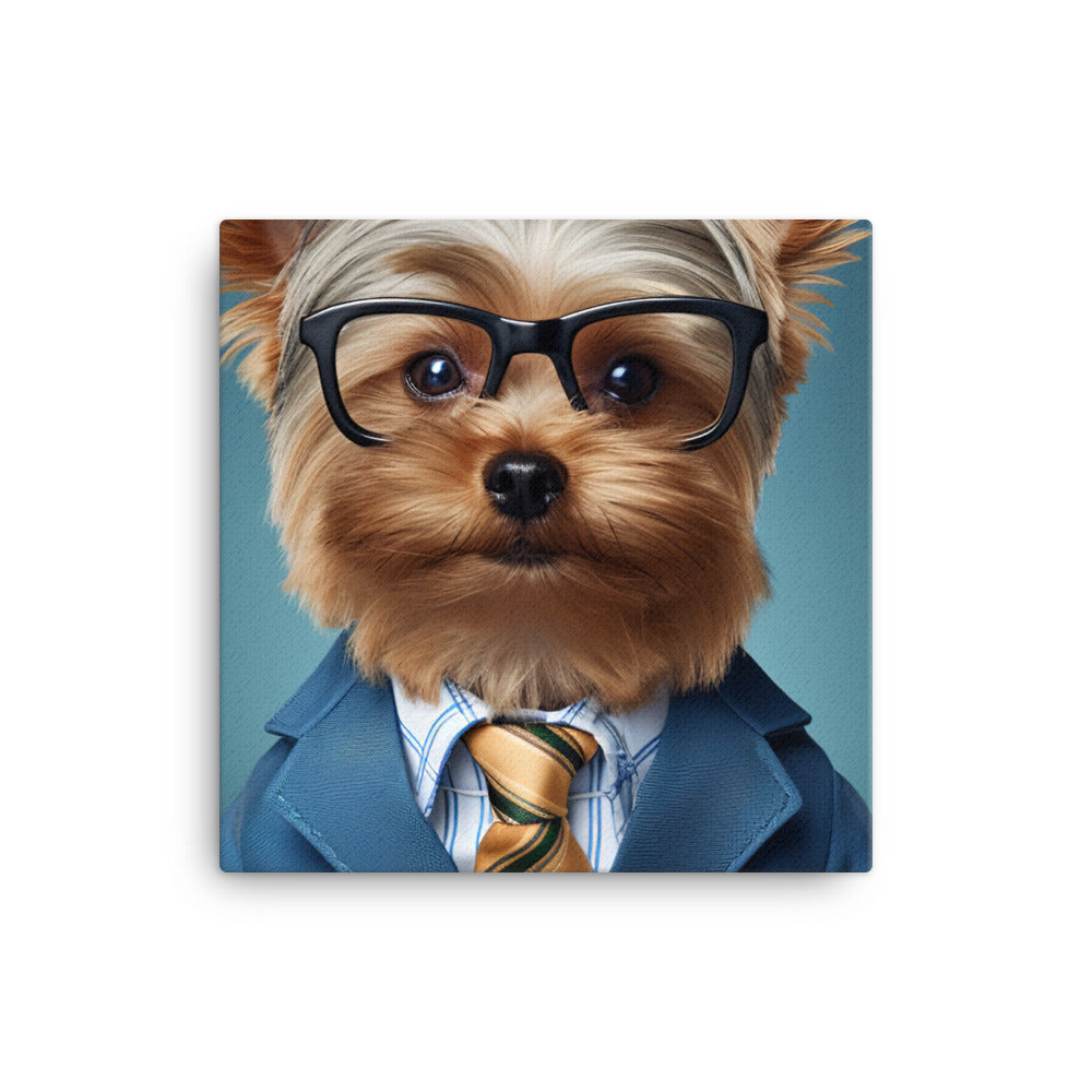 Yorkshire Terrier Sales Consultant Canvas - PosterfyAI.com