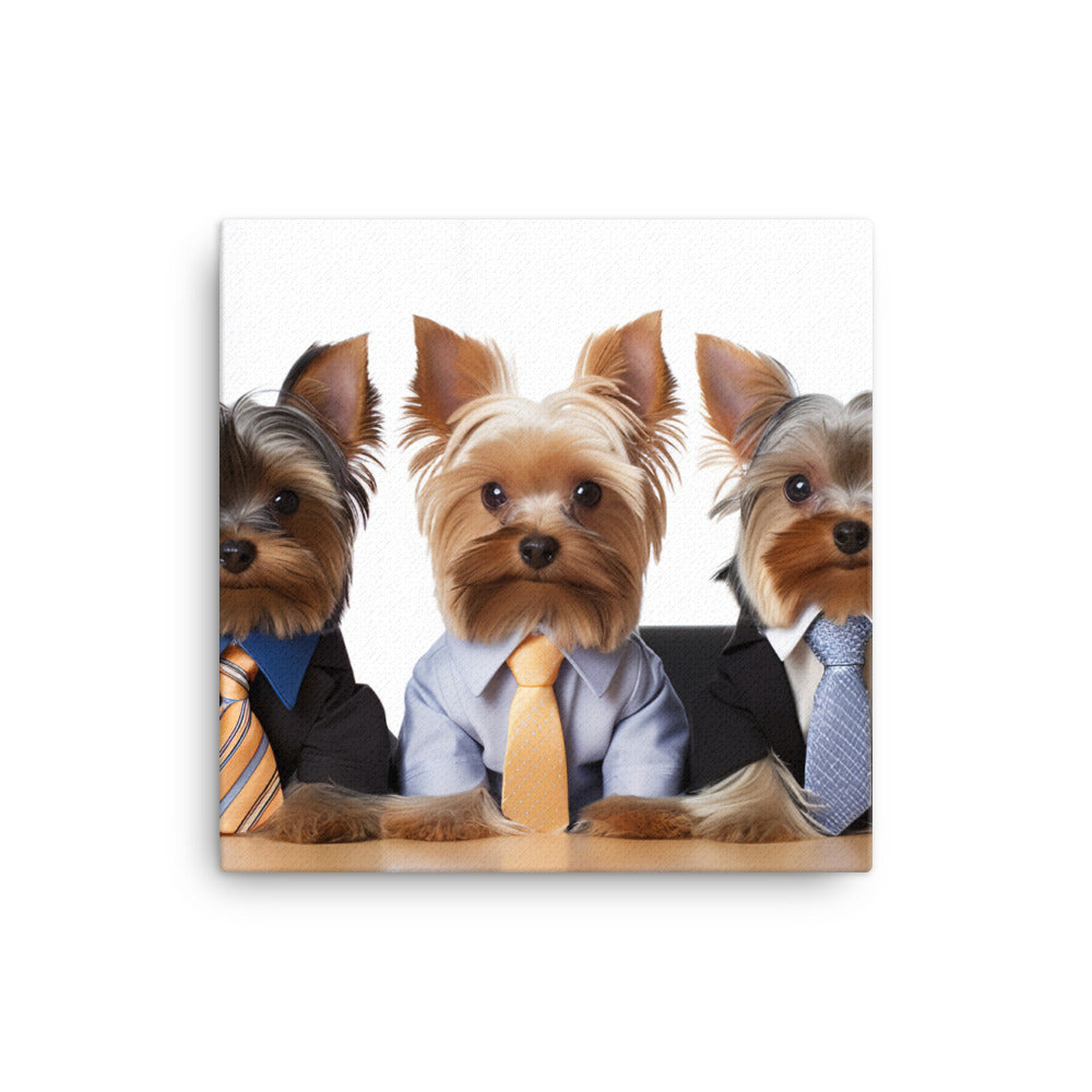Yorkshire Terrier Sales Consultant Canvas - PosterfyAI.com