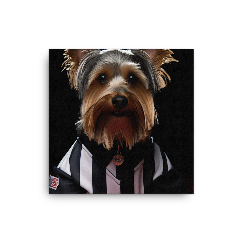 Yorkshire Terrier Referee Canvas - PosterfyAI.com