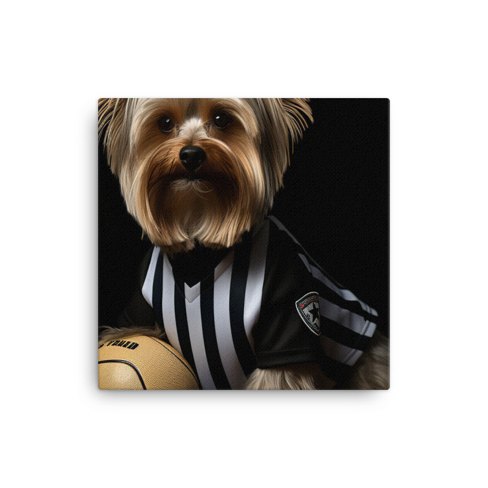 Yorkshire Terrier Referee Canvas - PosterfyAI.com