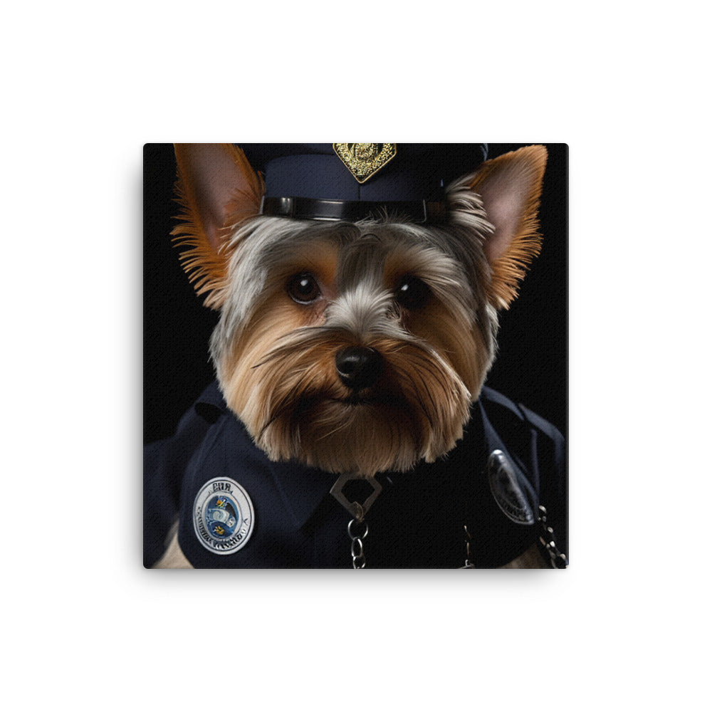 Yorkshire Terrier Prison Officer Canvas - PosterfyAI.com