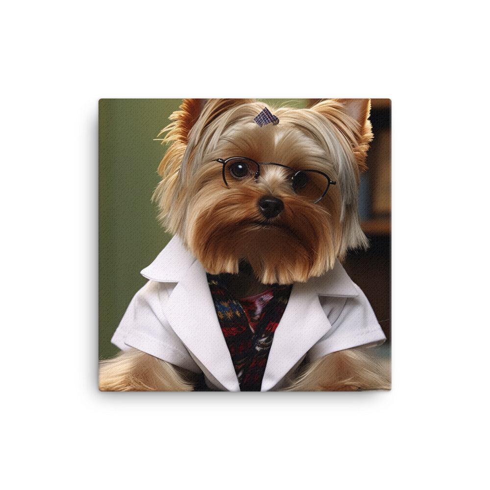 Yorkshire Terrier Pharmacist Canvas - PosterfyAI.com