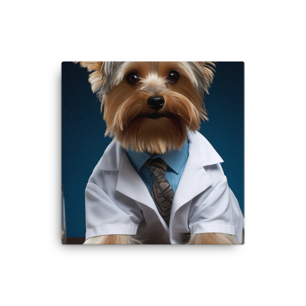 Yorkshire Terrier Pharmacist Canvas - PosterfyAI.com