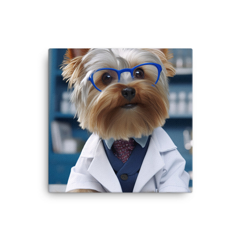 Yorkshire Terrier Pharmacist Canvas - PosterfyAI.com