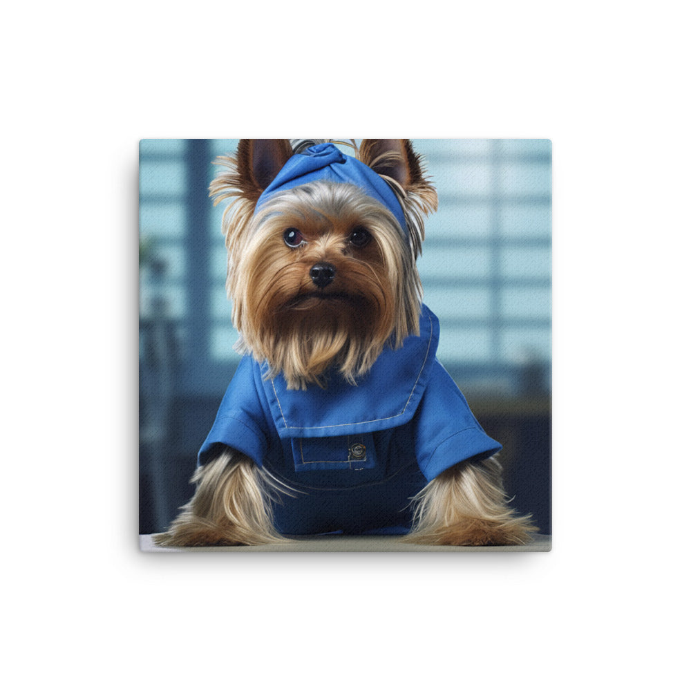 Yorkshire Terrier Janitor Canvas - PosterfyAI.com