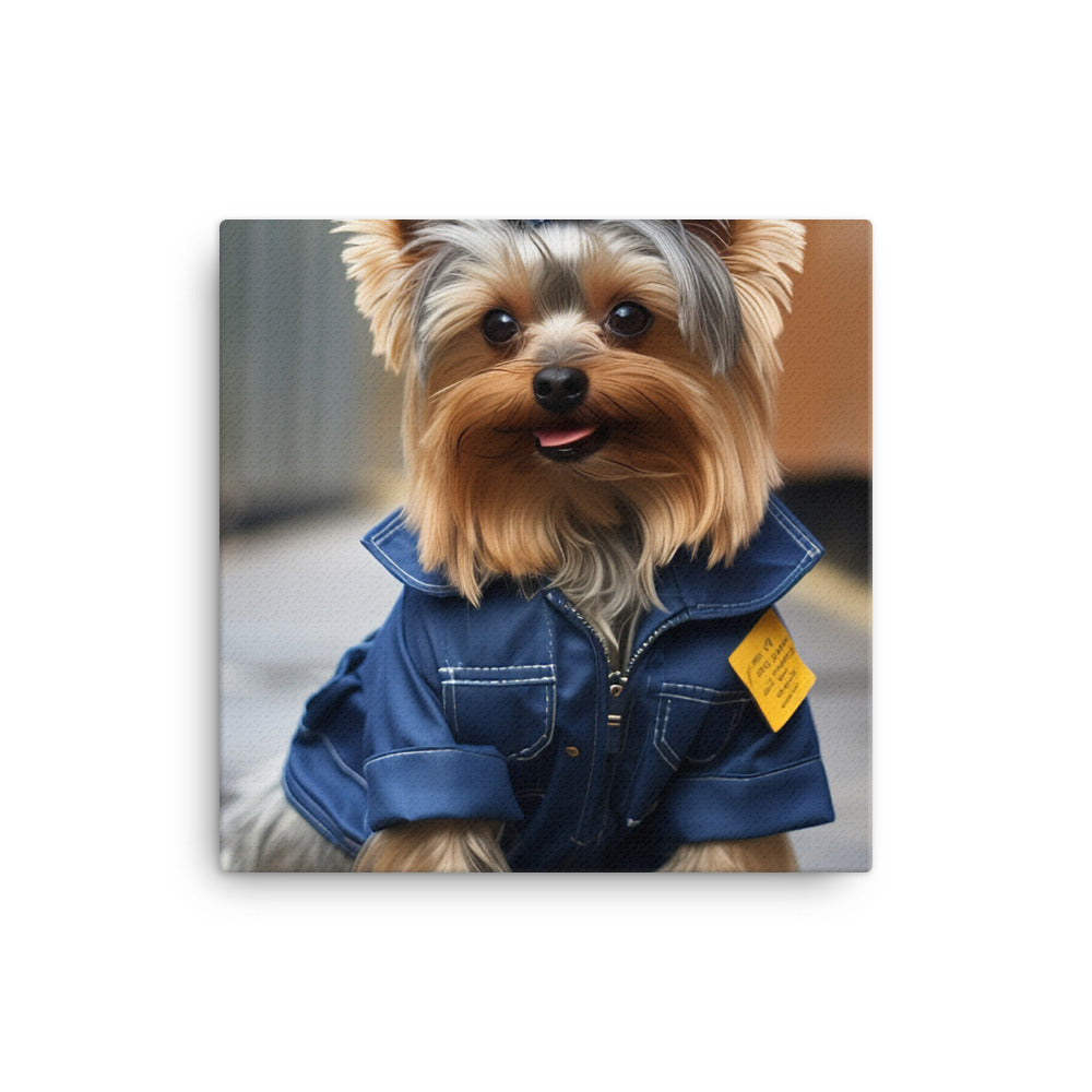 Yorkshire Terrier Janitor Canvas - PosterfyAI.com