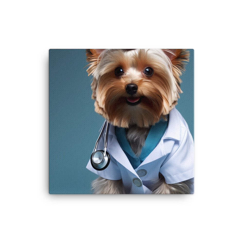 Yorkshire Terrier Doctor Canvas - PosterfyAI.com