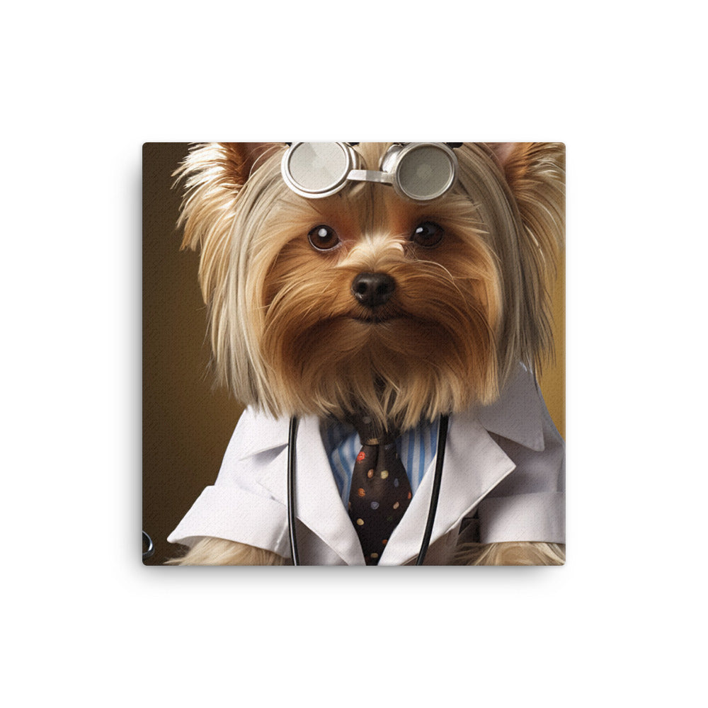 Yorkshire Terrier Doctor Canvas - PosterfyAI.com
