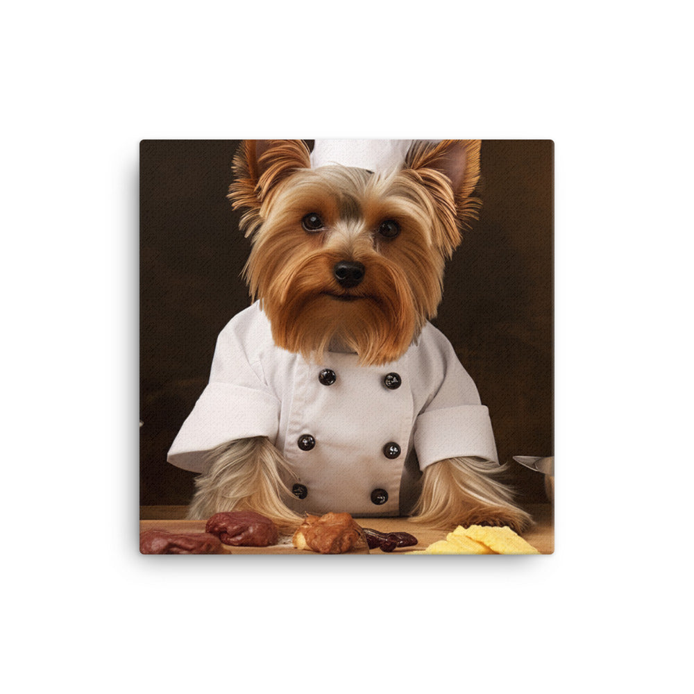 Yorkshire Terrier Chef Canvas - PosterfyAI.com