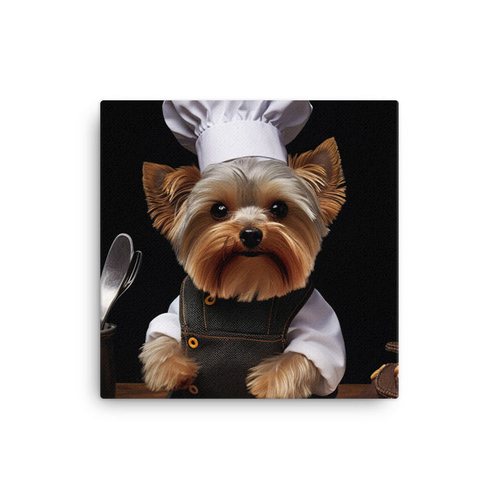 Yorkshire Terrier Chef Canvas - PosterfyAI.com