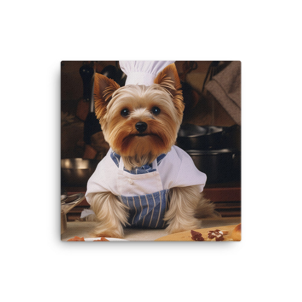 Yorkshire Terrier Chef Canvas - PosterfyAI.com