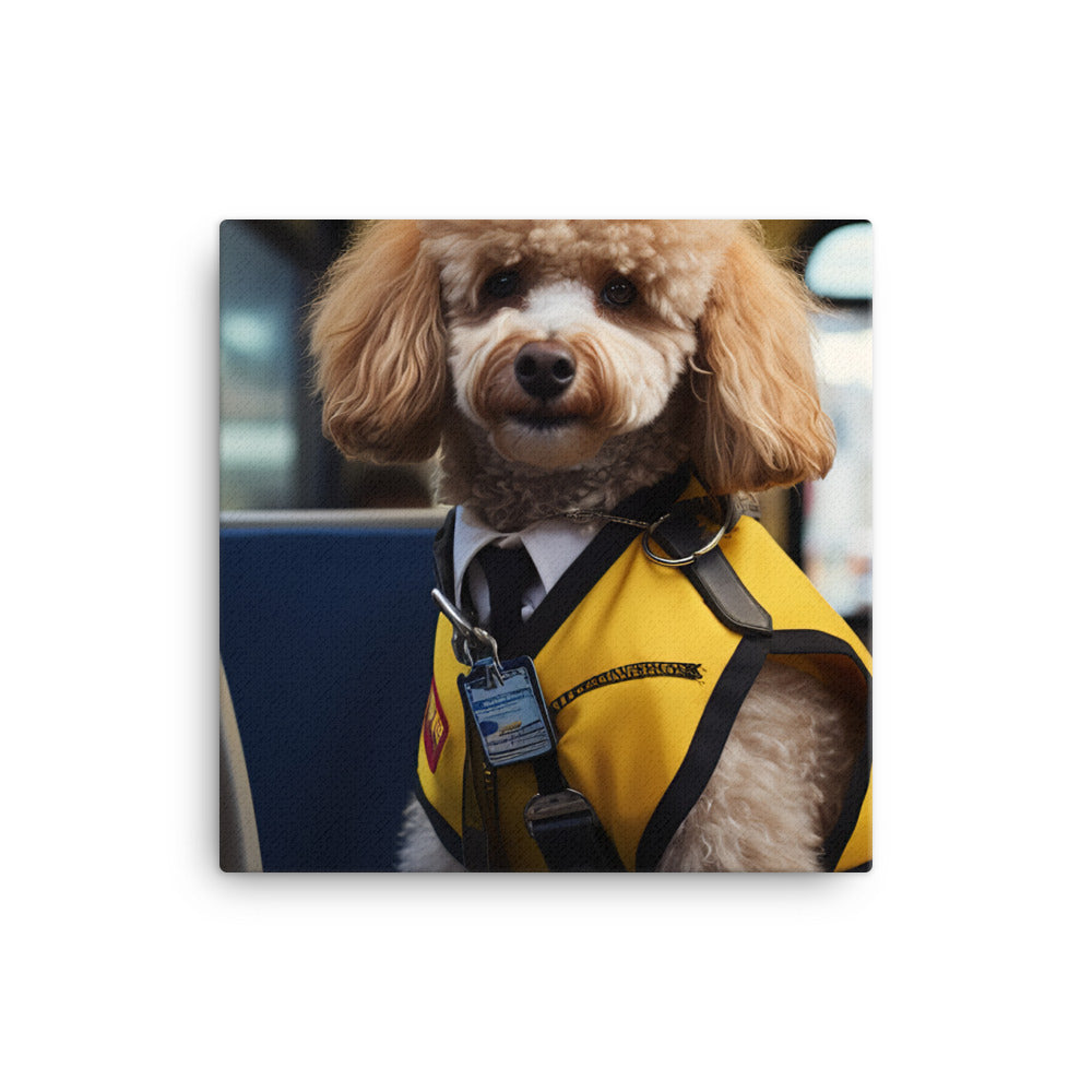 Poodle Transit Operator Canvas - PosterfyAI.com