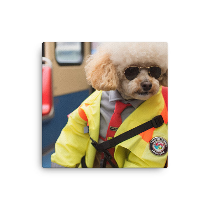 Poodle Transit Operator Canvas - PosterfyAI.com