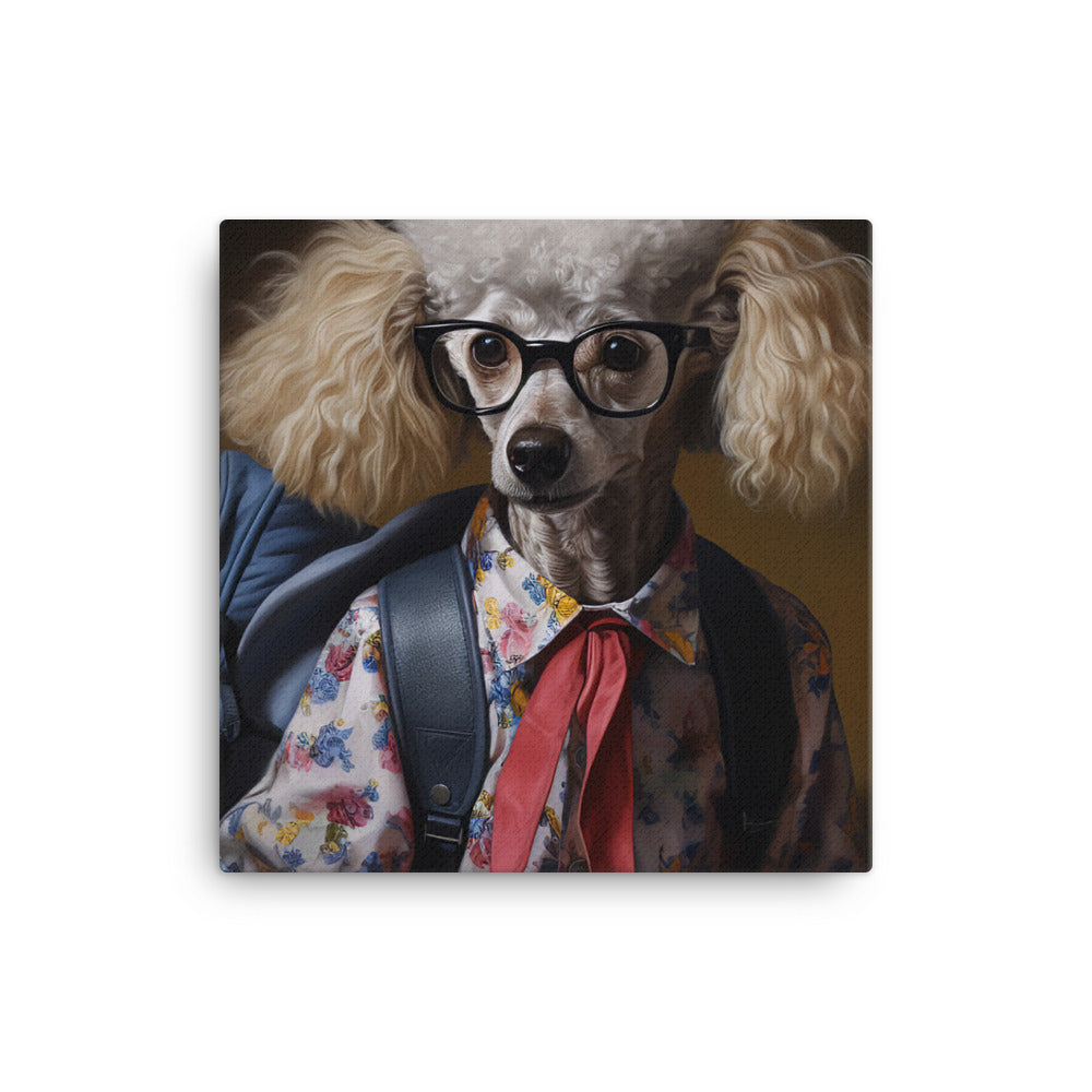 Poodle Student Canvas - PosterfyAI.com