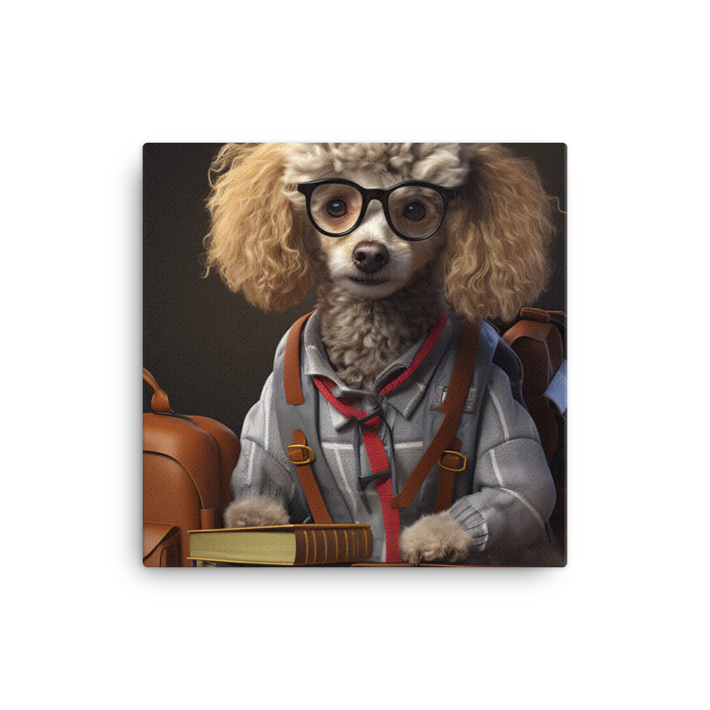 Poodle Student Canvas - PosterfyAI.com