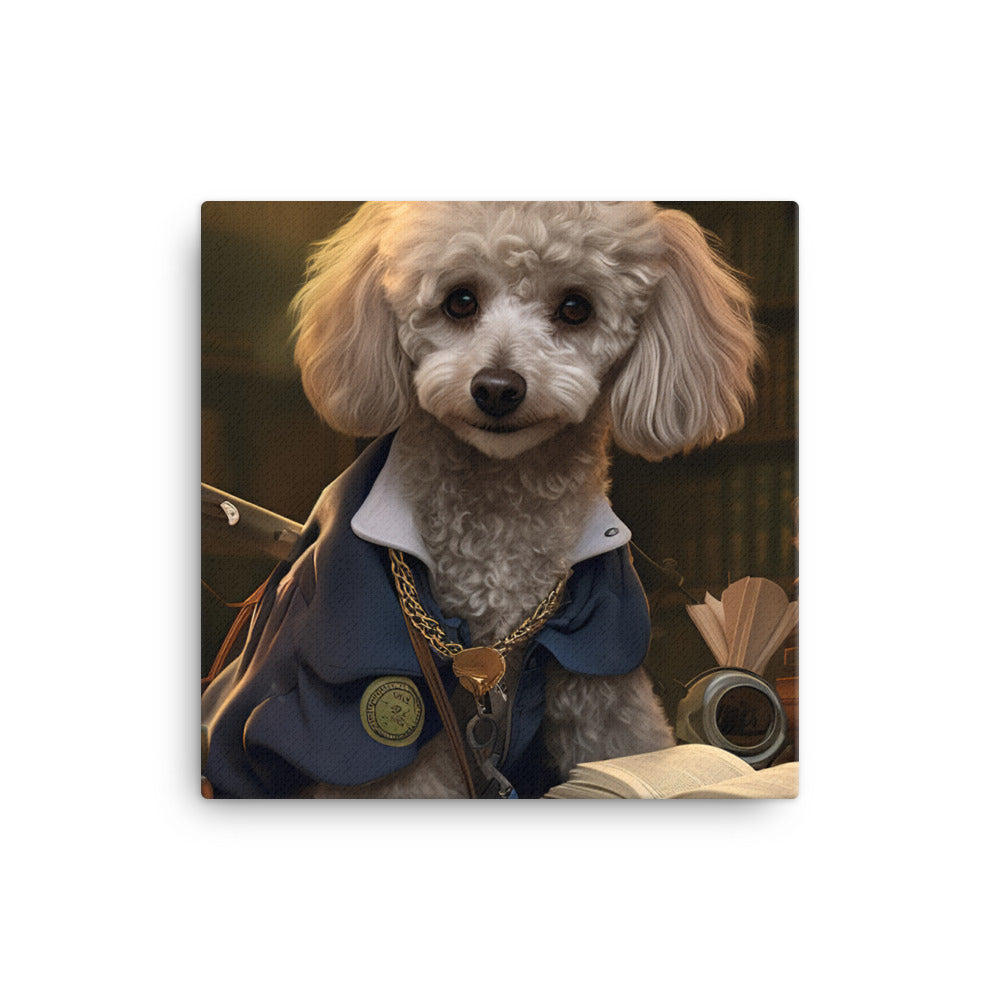 Poodle Student Canvas - PosterfyAI.com