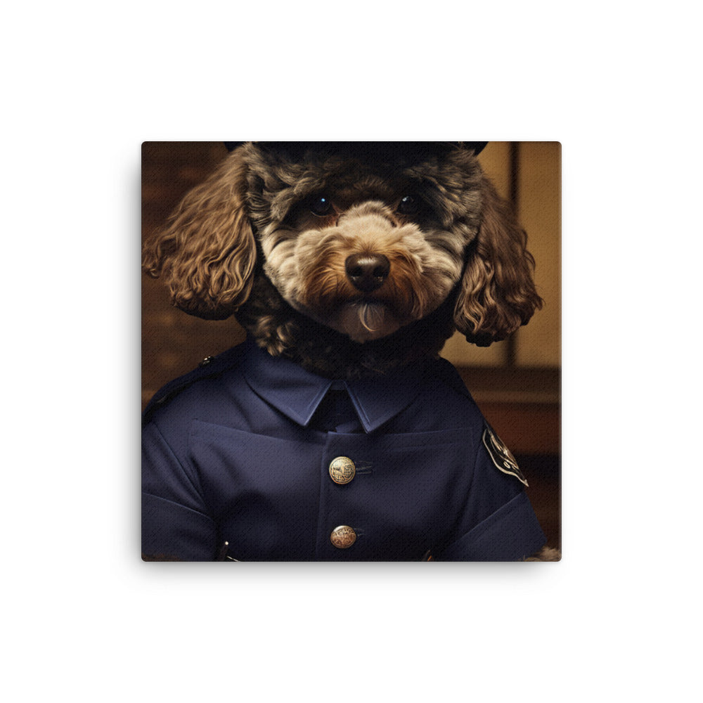 Poodle Prison Officer Canvas - PosterfyAI.com
