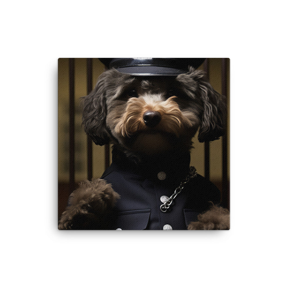 Poodle Prison Officer Canvas - PosterfyAI.com