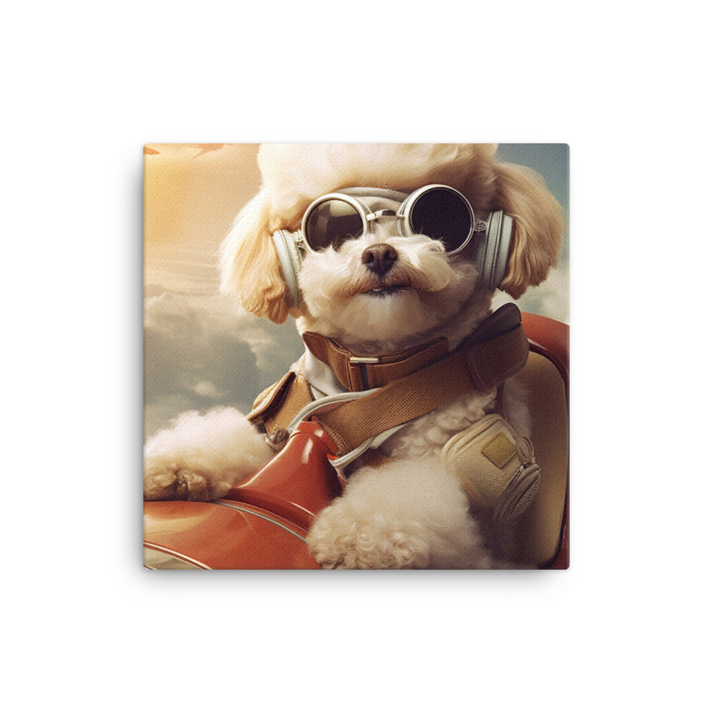 Poodle Pilot Canvas - PosterfyAI.com