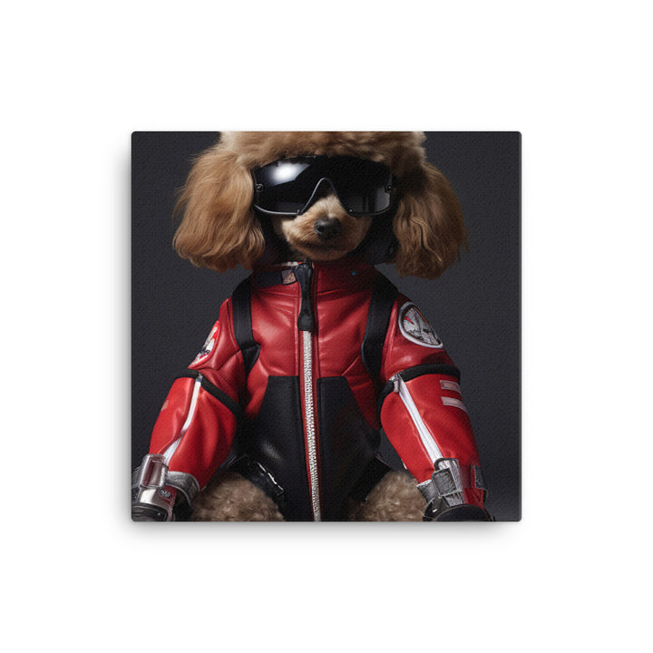 Poodle Motorsport Athlete Canvas - PosterfyAI.com
