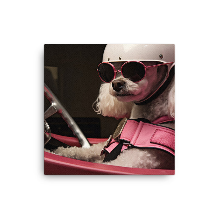 Poodle Motorsport Athlete Canvas - PosterfyAI.com