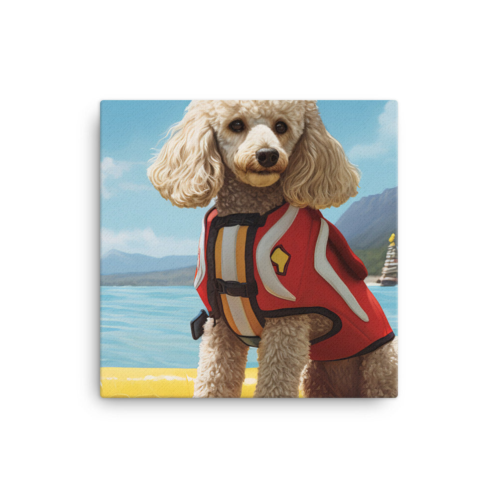 Poodle Lifeguard Canvas - PosterfyAI.com