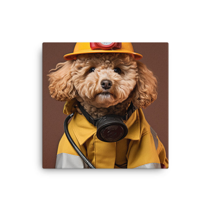 Poodle Firefighter Canvas - PosterfyAI.com