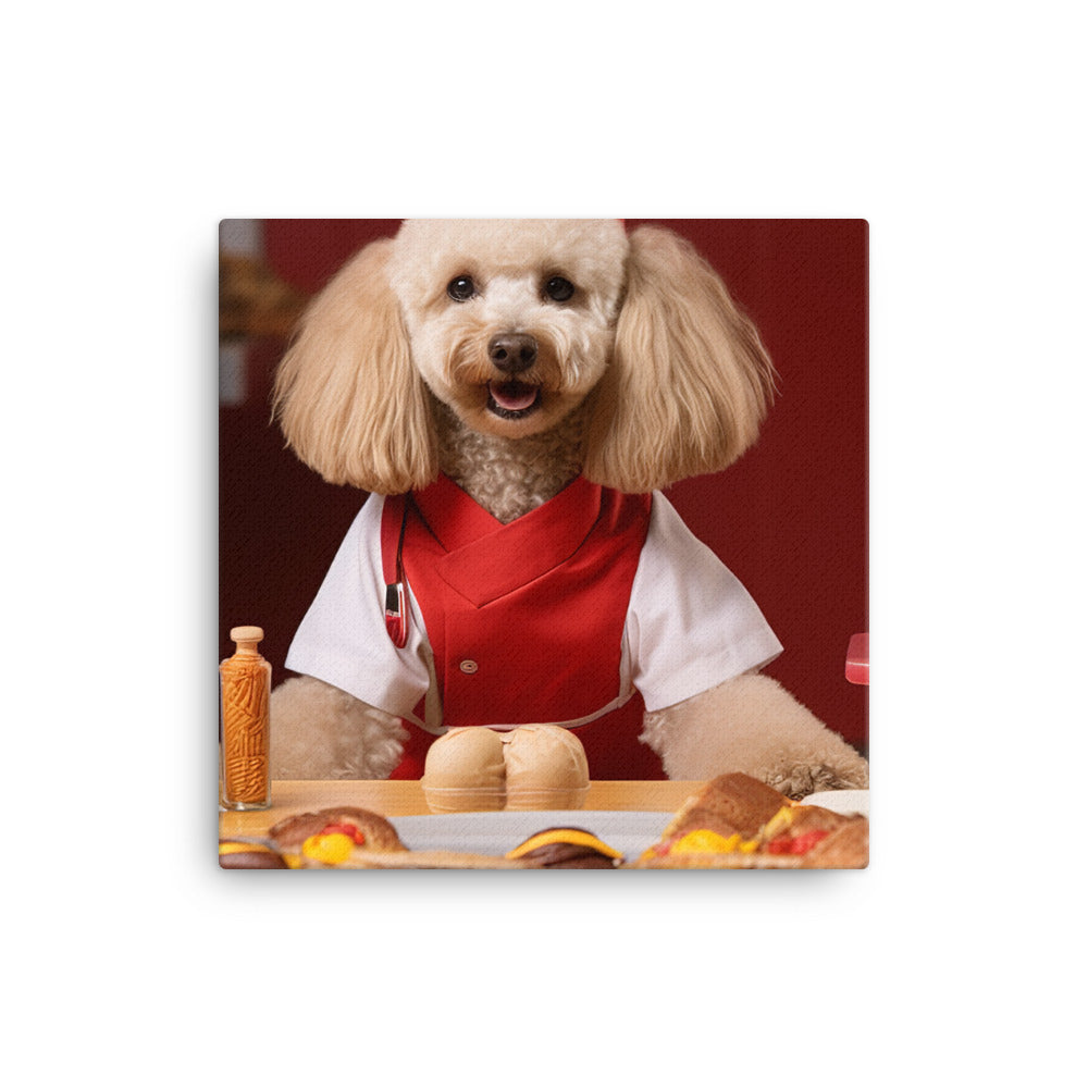 Poodle Fast Food Crew Canvas - PosterfyAI.com