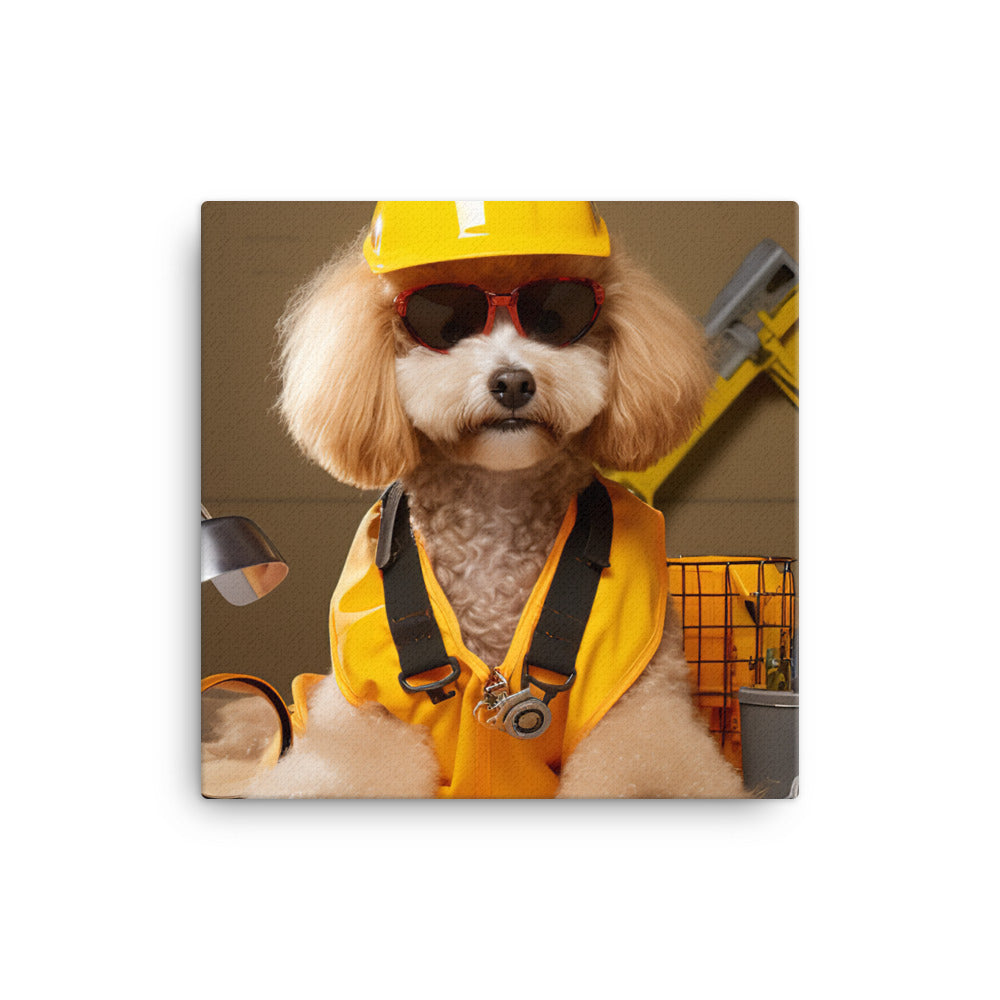 Poodle Contractor Canvas - PosterfyAI.com