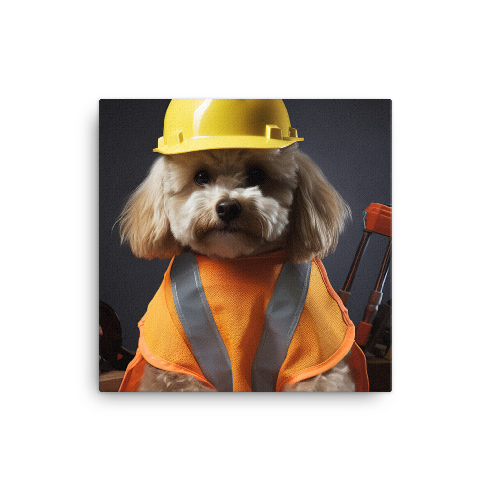 Poodle Contractor Canvas - PosterfyAI.com