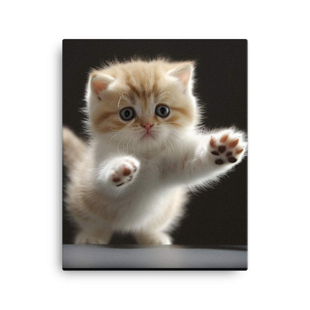Exotic Shorthair Kitten Canvas - PosterfyAI.com